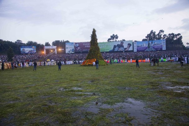 Ethiopian Orthodox Tradition of Building a Big Bonfire